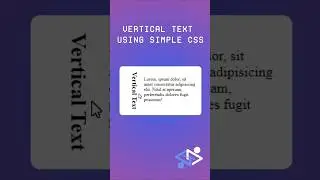 Vertical Text simple css | 