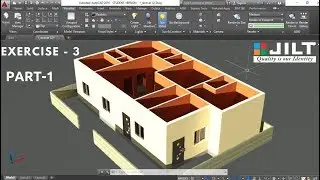 Create 3D HOUSE using Autocad in Easy steps - EX 3 - PART 1