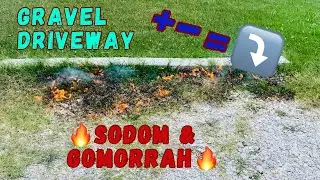 How to burn grass out of gravel