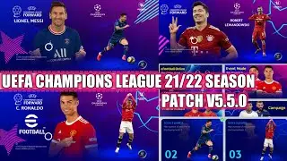 eFootball PES 2021 Mobile V5.5.0 UEFA Champions League - UCL Patch | New Version 1 GB OBB Download