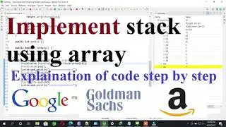 How to implement stack using array in java | Stack Implementation using Array