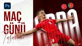 Milli Takım Maç Günü Tasarımı - Arda  Güler -  EURO 2024 - Photoshop 2024 🎉