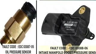 Engine sensors fault codes and location.Man Tga