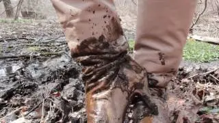 High Heel Boots In Mud