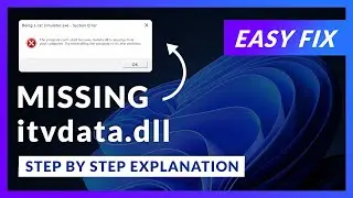 itvdata.dll Error Windows 11 | 2x FIX | 2023