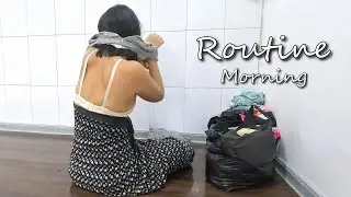 Morning routine on rainy days: Daily girls vlog