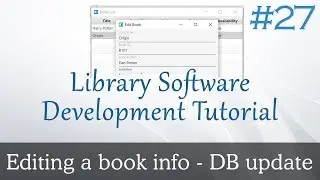 JavaFX Library Software #27 : Completing Book Edit Option - Database Part