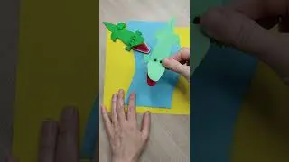 Крокодильчик из бумаги или фоамирана