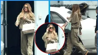 Khloe Kardashian Pairs Full Glam with Comfy Sweats While Leaving Calabasas Studio ‼️
