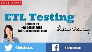 ETL Testing online training Demo class | ETL Testing Tutorials | ETL Testing Training Videos