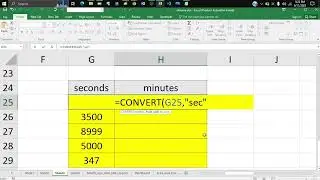 How to convert seconds values into minutes in excel.