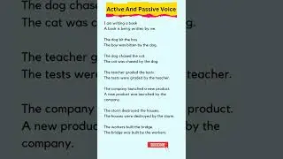 Active And Passive Voice | English Grammar 