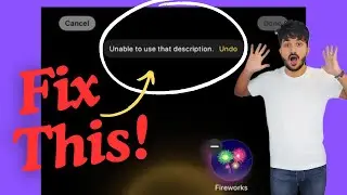 How to Fix “Unable to Use That Description” Error on Image Playground in iOS 18.2 Upgrade