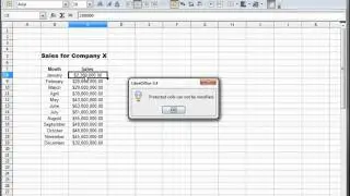 28- Libre Office - Calc, Open Office -- Calc, Excel Tutorial -- Protecting a Sheet in a file