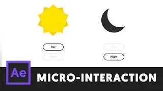 Day to Night Icon Animation - After Effects Microinteraction 03