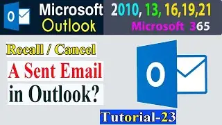 How to Recall or Cancel a Sent Email in Outlook| Undo Send Any Email |