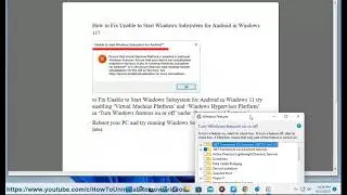Fix Unable to Start Windows Subsystem for Android error in Windows 11