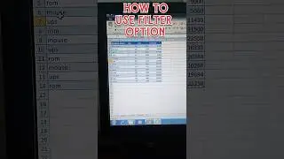 How to use filter option in excel . #ytshorts #excel #serialnumber #youtube #technology  #computer