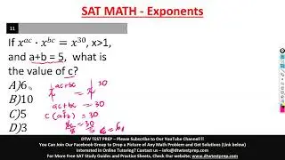 SAT Math - Exponents 7