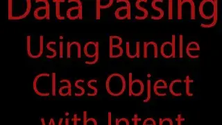 Data Passing Using Bundle