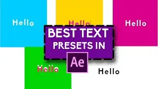 5 Awesome Text Effects in One Click | Text Presets in After Effects
