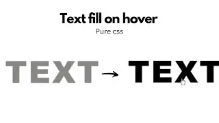 Text fill on hover using pure css | html & css tutorial