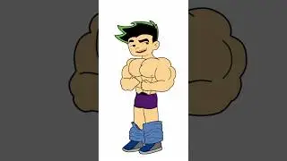 Jake Long's Big American Dragon Muscle Show Animation