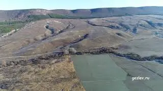 Сёла Мичуринское и Лечебное, Белогорский р-н, Крым, вид с высоты птичьего полета.