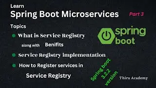 Spring boot microservices project | Service Registry | part 3 | Thiru Academy