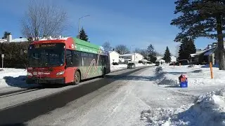 OC Transpo New Flyer Xcelsior XE40 (Bus 2103) and a Demonstrator Nova LFSe+ Being Test Driven