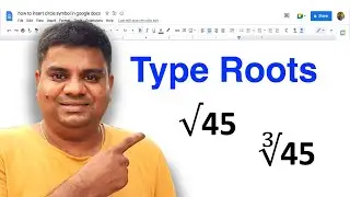 How to Insert Square Root Symbol in Google Slides