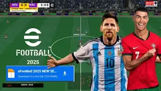 EFOOTBALL PES 2025 PPSSPP Full Update Transfers & Kits 2024/25 Real Faces Camara PS5 English Version