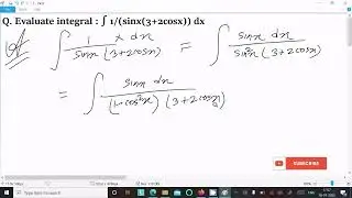 Find Integral of dx / sinx (3 + 2 cosx)