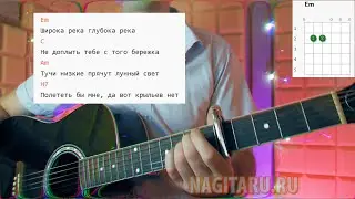 Как играть песню ШИРОКА РЕКА на гитаре на простых аккордах. Разбор