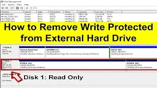 Fix Error The Disk is Write Protected or Read Only Disk from External Hard Drive