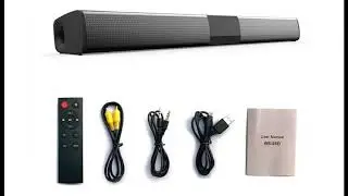 Homyl TV Speaker- Small Soundbar with Bluetooth connectivity, Black. Includes Remote Control