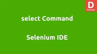 Selenium IDE Select Command