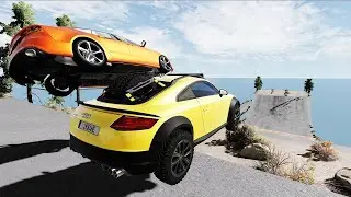 Cars VS High Ramp Jump Speed Car Crash #9 - BeamNG Drive