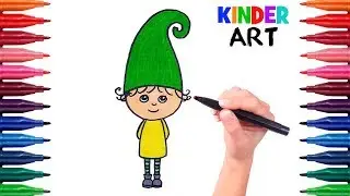 Как нарисовать гнома поэтапно ребенку. Видео для детей | How to draw a gnome for kids