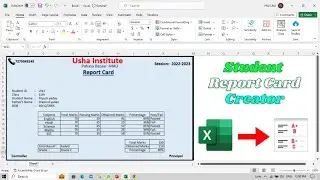 How to Create an Automatic Report Card in Excel - Student Report Card Tutorial