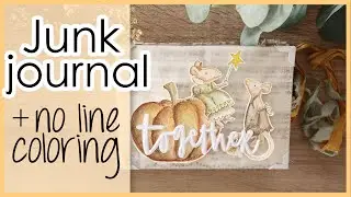 Cómo APROVECHAR PAPELES de SCRAPBOOKING + No-line Coloring. Laura Inguz
