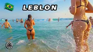 THE MOST BELOVED BEACH IN RIO DE JANEIRO 🇧🇷 LEBLON BEACH —  BRAZIL 【 4K UHD 】