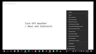 Turn Off Weather from Windows 10 Taskbar News and Interest