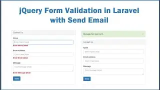 jQuery Form Validation in Laravel with Send Email