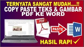 Copy Paste PDF Ke Word | Cara Copy Paste Teks dan Gambar PDF Ke Word