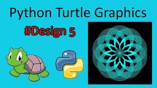 python turtle graphics tutorial || #design5 || Python graphics