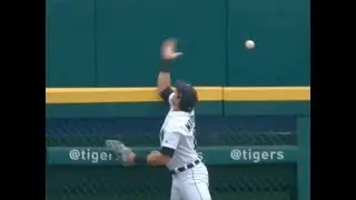 Jose Ramirez Home Run Bounces off wall 9.3.17 BIZARRE Mikie Mahtook Cleveland Indians Detroit Tigers