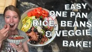 One Pan Mexican-Style Rice, Bean & Veggie Bake