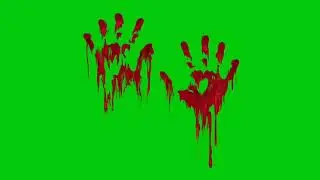 Green Screen Blood Hands