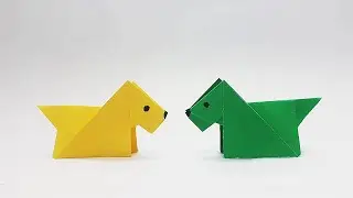 Origami DOG easy - DIY paper crafts